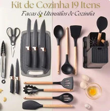 Carregar imagem no visualizador da galeria, Kit de Cozinha 19 Peças de Silicone Premium